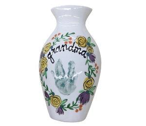 Merivale Floral Handprint Vase