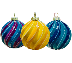 Merivale Jewel Toned Spiral Ornament